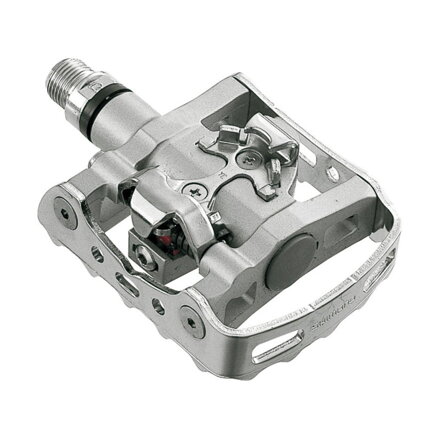 SHIMANO Trekking pedals PD-M324 SPD silver. single-sided + stoppers SM-SH56