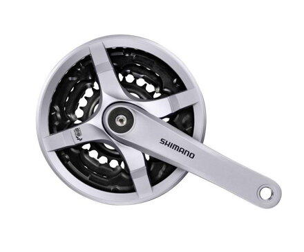 SHIMANO Cranks FC-TY501 170mm 42/34/24z. 6/7/8-k. silver. with square cover