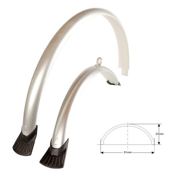 DEMA Fenders plastic 28" silver + struts